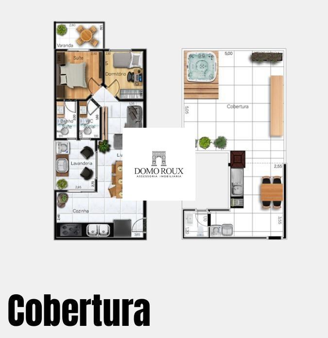 Cobertura à venda com 2 quartos, 80m² - Foto 1